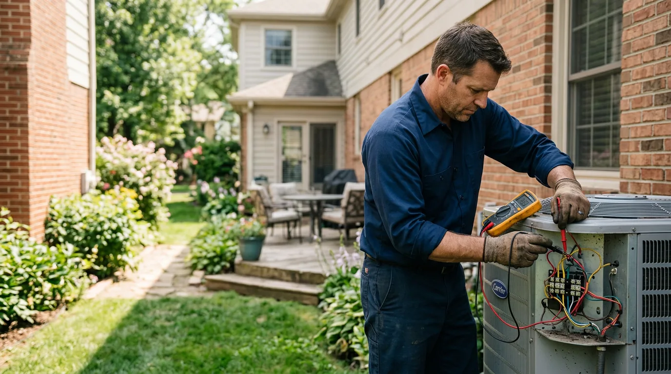 HVAC technician working near Roanoke, AL
